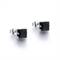 BRAND GIOIELLI METROPOLIS ORECCHINO PUNTO LUCE QUADRATO NERO 6MM