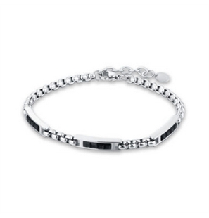BRAND GIOIELLI METROPOLIS BRACCIALE 3 INSERTI CRISTALLI NERI - 55BR011N-1 - 55BR011N-1