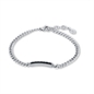 BRAND GIOIELLI METROPOLIS BRACCIALE TARGA CRISTALLI NERI BRAND GIOIELLI METROPOLIS BRACCIALE TARGA CRISTALLI NERI
