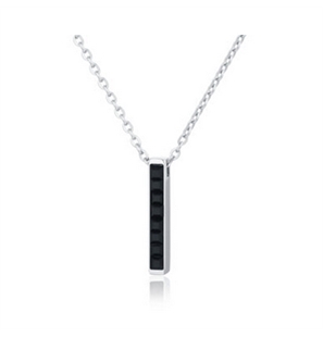 BRAND GIOIELLI METROPOLIS COLLANA BARRA CRISTALLO NERO - 55NK011N-1 - 55NK011N-1