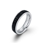 BRAND GIOIELLI METROPOLIS ANELLO CRISTALLO RETTANGOLARE NERO 24MM