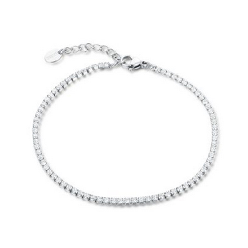 BRAND GIOIELLI EMPIRE BRACCIALE TENNIS 2MM BIANCO
