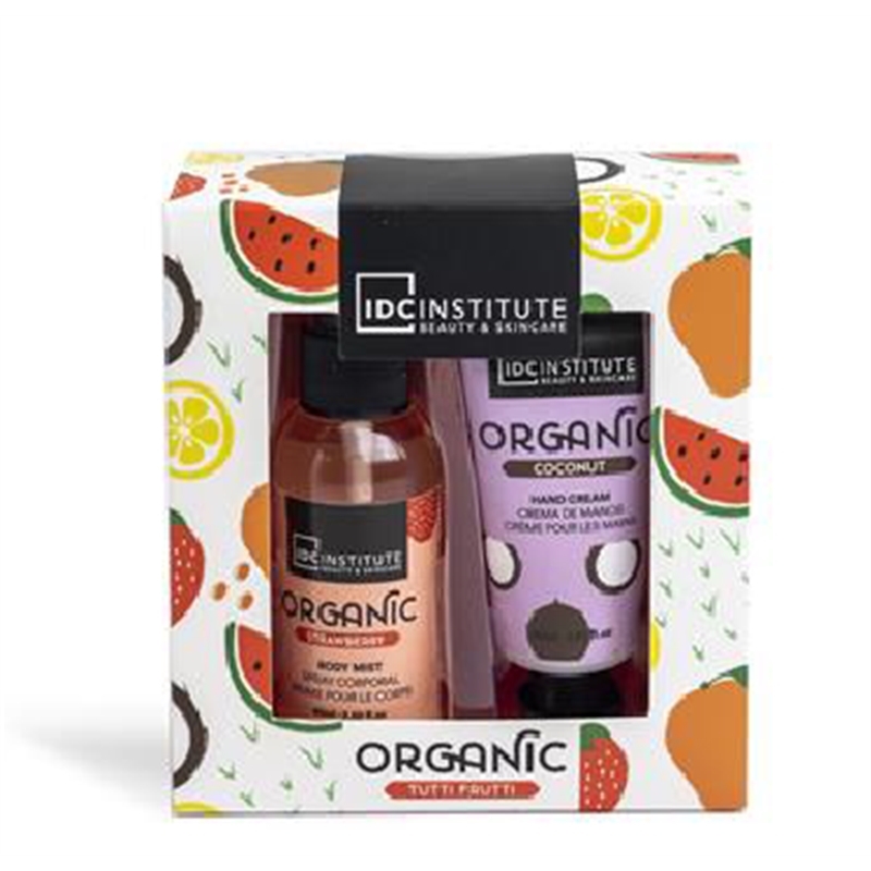 IDC INSTITUTE ORGANIC ESSENTIAL SET CON BAGNO SCHIUMA E CREMA CORPO
