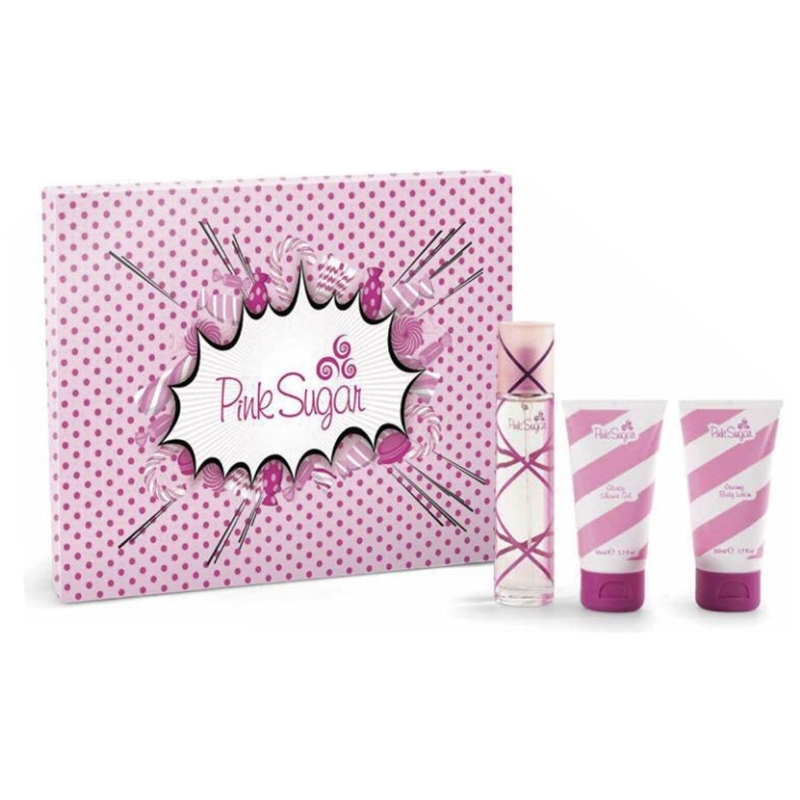 AQUOLINA PINK SUGAR COFFRET CON EDT 50ML + S/G 50ML + B/L 50ML