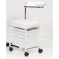 CARRELLO MANICURE CON PIANO APPOGGIO 3 CASSETTI CON SEDUTA