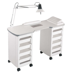 TAVOLO MANICURE CON ASPIRATORE E APPOGGIA MANI - MILAN