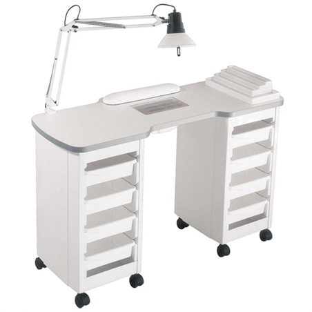 TAVOLO MANICURE CON ASPIRATORE E APPOGGIA MANI - MILAN