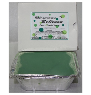 CERA A CALDO VERDE IN VASCHETTA DA 500 ML MB