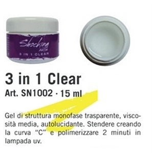 GEL UV MONOFASE 3 IN 1 CLEAR 15 ML SHOCKING
