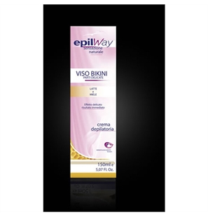 EPILWAY CREMA DEPILATORIA VISO-BIKINI PARTI DELICATE AL LATTE E MIELE 150 ML