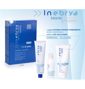 INEBRYA BIONIC STIRATURA PERMANENTE SENZA AMMONIACA CON CHERATINA E COLLAGENE - KIT 3 STEP - 8033219160694 - 20969