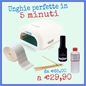 KIT SMALTO GEL 1 STEP ONLYONE: LAMPADA U.V., SMALTO GEL, SGRASSATORE, BASTONCINI, PADS