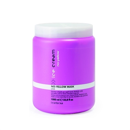 MASCHERA ANTIGIALLO PER CAPELLI BIONDI, DECOLORATI O GRIGI 1000 ML - UVA INEBRYA
