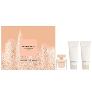 COFFRET NARCISO RODRIGUEZ EAU DE PARFUM POUDREE EDP 50ML + LATTE CORPO 75ML + CREMA DOCCIA 75ML