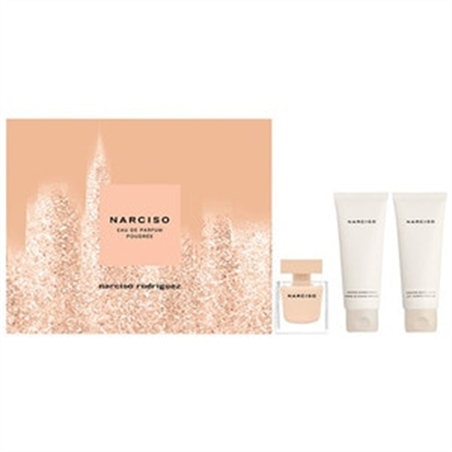COFFRET NARCISO RODRIGUEZ EAU DE PARFUM POUDREE EDP 50ML + LATTE CORPO 75ML + CREMA DOCCIA 75ML