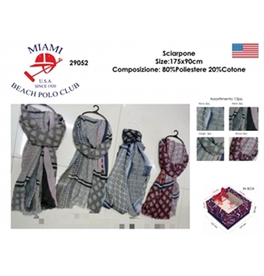 SCIARPA MIAMI UOMO 29052 COL.GRIGIO MISURA CM 90X175
