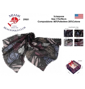 SCIARPA MIAMI DONNA 29051 COL.ROSSO MISURA CM 90X175