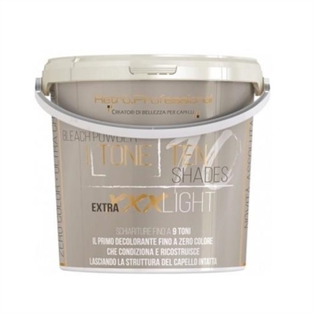 RETRO' BLEACH POWDER TEN SHADE DECOLORANTE BLU 10 TONI EXTRA LIGHT 500G
