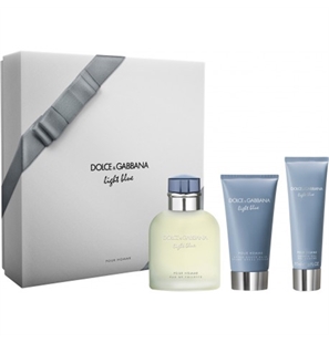 DOLCE & GABBANA COFFRET LIGHT BLUE EDT 125ML + A/S BALM 75ML + S/G 50ML