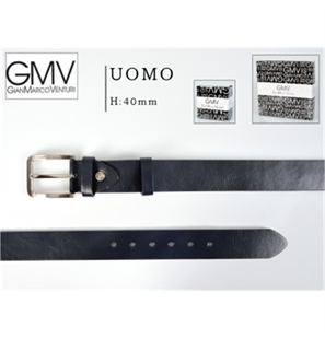 GMV CINTURA UOMO IN PELLE BLU XL