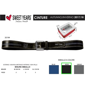 SWEET YEARS CINTA UOMO COL. NERO
