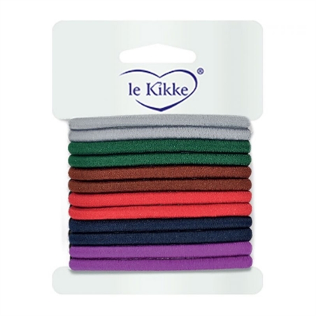 LE KIKKE CARD DI 12 ELASTICI COLORI INVERNALI PER CAPELLI