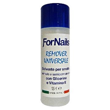 FORNAILS REMOVER UNIVERSALE SOLVENTE PER SMALTO NORMALE E SEMIPERMANENTE 125ML