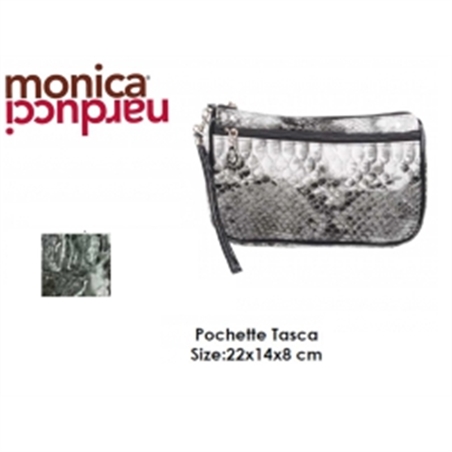 MONICA NARDUCCI POCHETTE FINTA PELLE DI COCCODRILLO