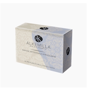 ALKEMILLA SAPONE ARTIGIANALE STRUCCANTE AL PROFUMO DI MELA E ROSA CANINA