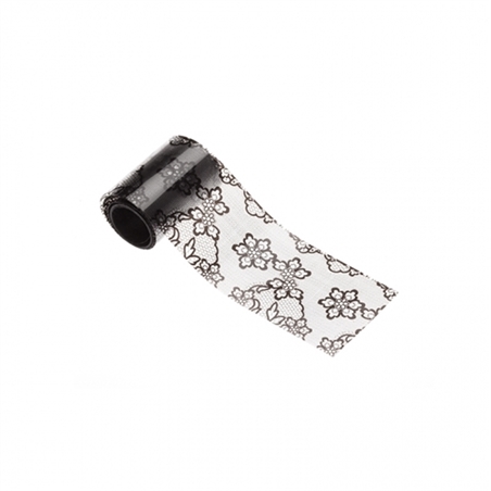 NAIL FOILS CARTINE NERE EFETTO PIZZO BIANCO