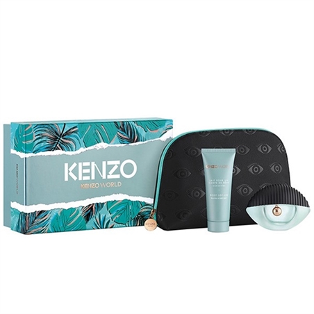 KENZO WORLD POUR FEMME COFFRET CON EDP 50ML, B/L 75ML E POCHETTE