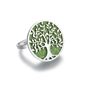 BRAND GIOIELLI ANELLO GLITTER ALBERO DELLA VITA VERDE SMERALDO MIS. 12