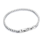 BRAND GIOIELLI BRACCIALE TENNIS CRISTALLI BIANCHI 17CM