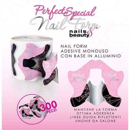 NAIL FORM SPECIALI IN ALLUMINIO PER FISSARE LA FORMA DESIDERATA 300 PZ