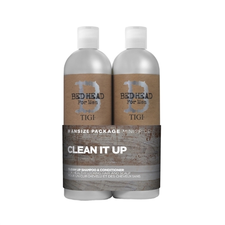 TIGI SET DUO PACK BED HEAD FOR MEN CLEAN UP SHAMPOO 750ML E CONDITIONER 750ML