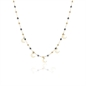 BRAND GIOIELLI COLLANA CON SFERE LUNE ED EMATITE COLOR ORO 42+5
