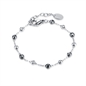 BRAND GIOIELLI BRACCIALE CON SFERE ED EMATITE MISURA FIGLIA IN ACCIAIO
