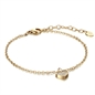 BRAND GIOIELLI LA JOLIE BRACCIALE IN ACCIAIO CON CUORE PENDENTE PVD ORO