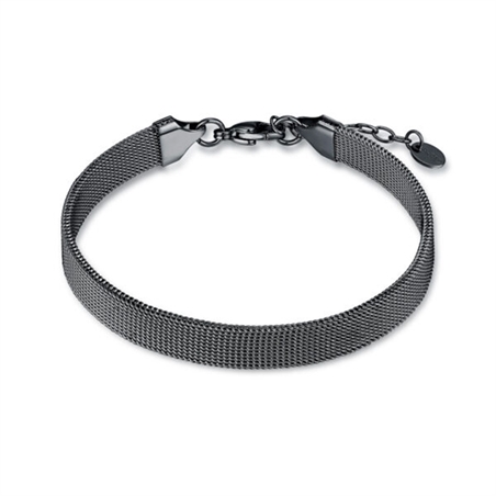 BRAND GIOIELLI POISON BRACCIALE CATENA MILANO PVD NERO