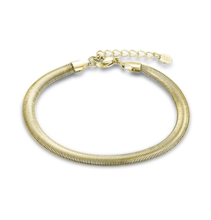 BRAND GIOIELLI POISON BRACCIALE CATENA SNAKE IN ACCIAIO PVD ORO