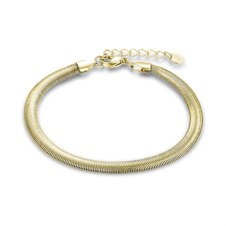 BRAND GIOIELLI POISON BRACCIALE CATENA SNAKE IN ACCIAIO PVD ORO