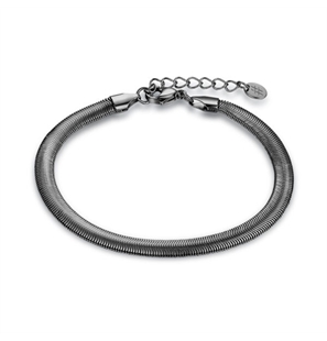 BRAND GIOIELLI POISON BRACCIALE CATENA SNAKE IN ACCIAIO PVD NERO