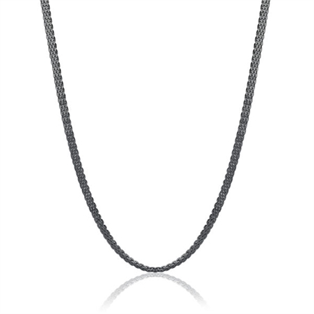 BRAND GIOIELLI POISON COLLANA CATENA MESH IN ACCIAIO PVD NERO