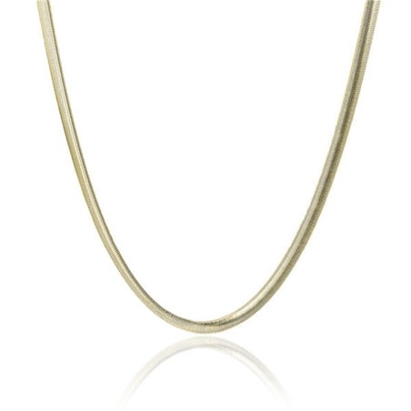 BRAND GIOIELLI POISON COLLANA CATENA SNAKE IN ACCIAIO PVD ORO