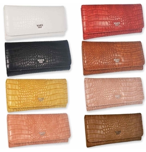 VOGUE ITALY PORTAFOGLI DONNA IN ECOPELLE COCCODRILLO - vogb 019ne - VOGUE-19