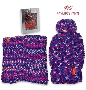 ROMEO GIGLI SET CAPPELLO E SCALDACOLLO CON BUSTA REGALO