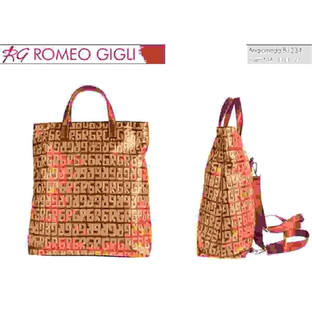 ROMEO GIGLI BORSA ZAINO IN ECOPELLE MOD. ANDROMEDA CUOIO