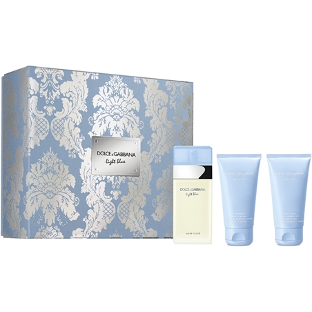 DOLCE & GABBANA COFFRET LIGHT BLUE DONNA EDT 50ML + B/L 50ML + S/G 50ML