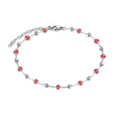 BRAND GIOIELLI SUMMER VIBES CAVIGLIERA CON CRISTALLI ROSSI ED EMATITE