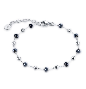 BRAND GIOIELLI SUMMER VIBES BRACCIALE CON CRISTALLI NERI